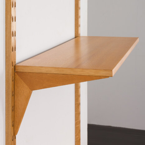 24007 Poul Cadovius one bay oak wall unit with sliding doors cabinet, 1960s-12 24007 Poul Cadovius one bay oak wall unit with sliding doors cabinet, 1960s-12