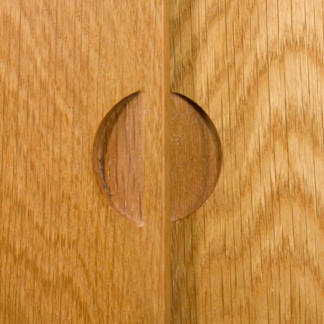 24007 Poul Cadovius one bay oak wall unit with sliding doors cabinet, 1960s-14 24007 Poul Cadovius one bay oak wall unit with sliding doors cabinet, 1960s-14