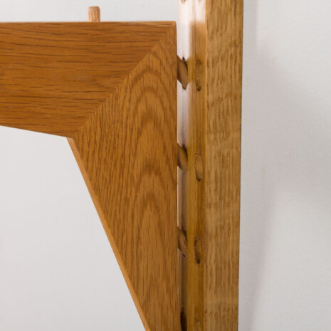 24007 Poul Cadovius one bay oak wall unit with sliding doors cabinet, 1960s-21 24007 Poul Cadovius one bay oak wall unit with sliding doors cabinet, 1960s-21