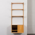 24007 Poul Cadovius one bay oak wall unit with sliding doors cabinet, 1960s-7