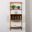 24008 Poul Cadovius one bay oak wall unit with vinyl records cabinet-1