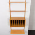24008 Poul Cadovius one bay oak wall unit with vinyl records cabinet-12