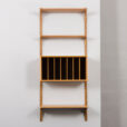 24008 Poul Cadovius one bay oak wall unit with vinyl records cabinet-4