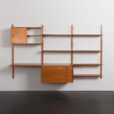 24009 Preben Sorensen three bay teak wallunit -8