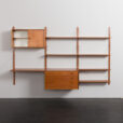24009 Preben Sorensen three bay teak wallunit -9