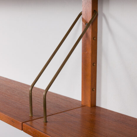 24011 two bay teak wall unit with desk-13 24011 two bay teak wall unit with desk-13