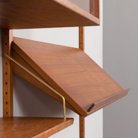 24012 Hansen And Guldborg mid century three bay teak wall unit, Denmark 1960s.-11 24012 Hansen And Guldborg mid century three bay teak wall unit, Denmark 1960s.-11