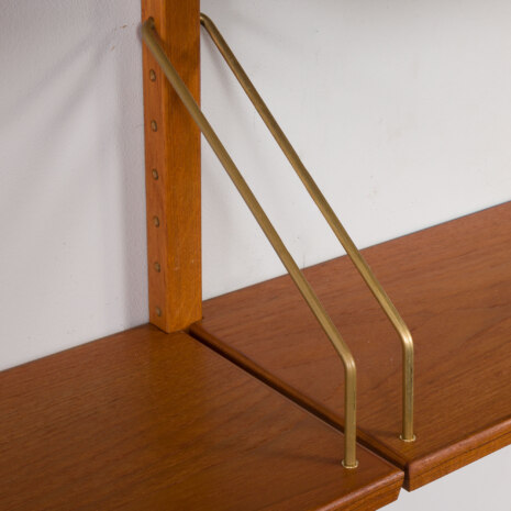 24012 Hansen And Guldborg mid century three bay teak wall unit, Denmark 1960s.-12 24012 Hansen And Guldborg mid century three bay teak wall unit, Denmark 1960s.-12