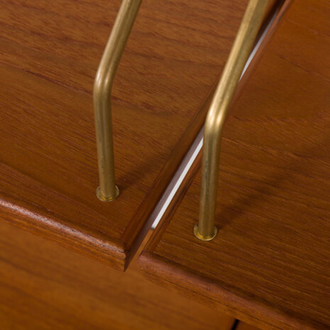 24012 Hansen And Guldborg mid century three bay teak wall unit, Denmark 1960s.-15 24012 Hansen And Guldborg mid century three bay teak wall unit, Denmark 1960s.-15