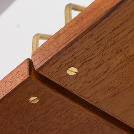 24012 Hansen And Guldborg mid century three bay teak wall unit, Denmark 1960s.-23 24012 Hansen And Guldborg mid century three bay teak wall unit, Denmark 1960s.-23