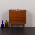 Danish mid-century teak dresser with four drawers, 1960s, danish dresser
