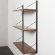 24030 Poul Cadovius one bay walnut wall unit with three shelves-9