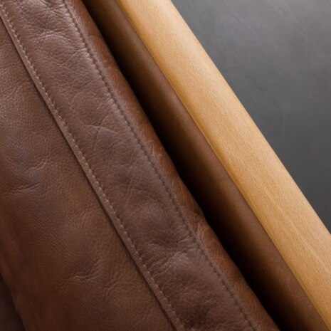 24035 Mogens Hansen three seater sofa in brown aniline leather and beech wood, 1970s-12 24035 Mogens Hansen three seater sofa in brown aniline leather and beech wood, 1970s-12