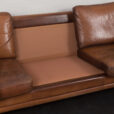 24035 Mogens Hansen three seater sofa in brown aniline leather and beech wood, 1970s-16