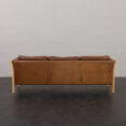24035 Mogens Hansen three seater sofa in brown aniline leather and beech wood, 1970s-6