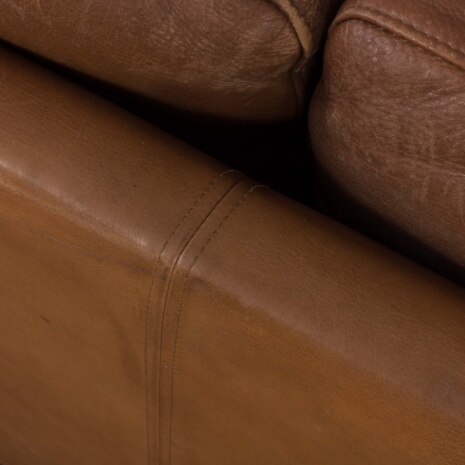 24035 Mogens Hansen three seater sofa in brown aniline leather and beech wood, 1970s-7 24035 Mogens Hansen three seater sofa in brown aniline leather and beech wood, 1970s-7