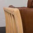 24035 Mogens Hansen three seater sofa in brown aniline leather and beech wood, 1970s-8