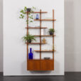 23378 Scandinavian mid century modern teak wall unit, Denmark 1970s-1