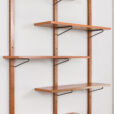 23378 Scandinavian mid century modern teak wall unit, Denmark 1970s-11