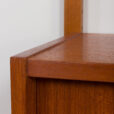 23378 Scandinavian mid century modern teak wall unit, Denmark 1970s-13