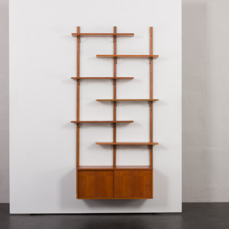 23378 Scandinavian mid century modern teak wall unit, Denmark 1970s-6 23378 Scandinavian mid century modern teak wall unit, Denmark 1970s-6