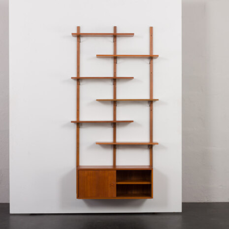 23378 Scandinavian mid century modern teak wall unit, Denmark 1970s-8 23378 Scandinavian mid century modern teak wall unit, Denmark 1970s-8