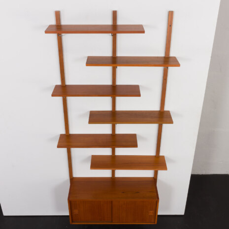 23378 Scandinavian mid century modern teak wall unit, Denmark 1970s-9 23378 Scandinavian mid century modern teak wall unit, Denmark 1970s-9