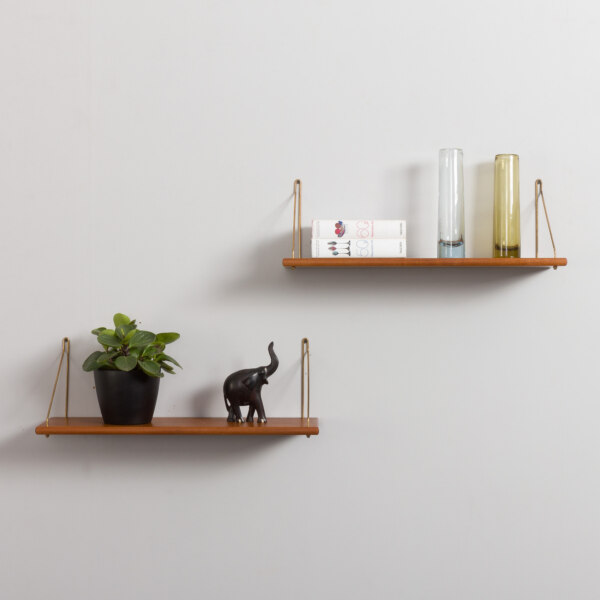 Set of two Danish mid-century teak shelves by Trekanten, 1950s