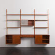 24015 three bay teak wall unit-10