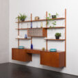 24015 three bay teak wall unit-4