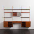 24015 three bay teak wall unit-9