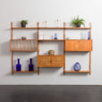 24020 Poul Cadovius for Gustav Bahus three bay teak wall unit-1