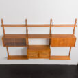 24020 Poul Cadovius for Gustav Bahus three bay teak wall unit-10