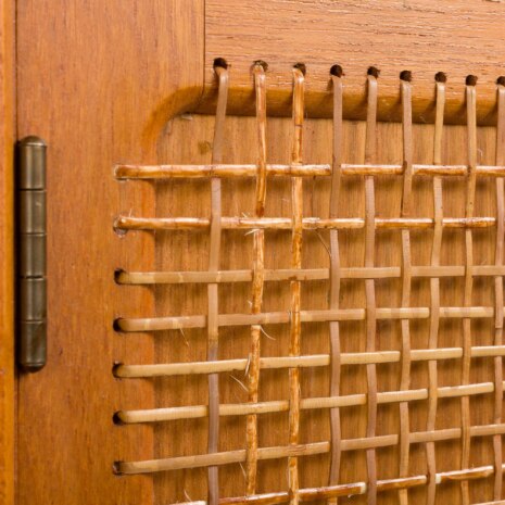 24020 Poul Cadovius for Gustav Bahus three bay teak wall unit-15 24020 Poul Cadovius for Gustav Bahus three bay teak wall unit-15