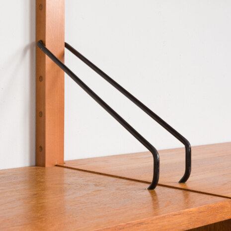 24020 Poul Cadovius for Gustav Bahus three bay teak wall unit-16 24020 Poul Cadovius for Gustav Bahus three bay teak wall unit-16