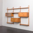 24020 Poul Cadovius for Gustav Bahus three bay teak wall unit-3