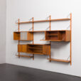 24020 Poul Cadovius for Gustav Bahus three bay teak wall unit-4
