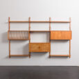 24020 Poul Cadovius for Gustav Bahus three bay teak wall unit-8