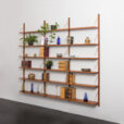 24040 18 shelves teak renovated wall unit in the style of Poul Cadovius, 1970s-4-etsy