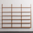 24040 18 shelves teak renovated wall unit in the style of Poul Cadovius, 1970s-6