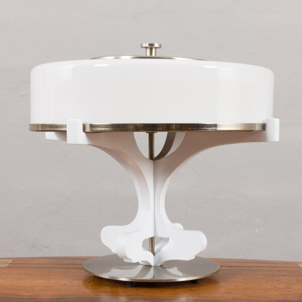 Italian Space Age table lamp with Murano glass shade, 1970s