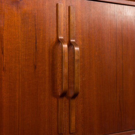 24065 Italian freestanding two bay teak-mahogany wall unit -11 24065 Italian freestanding two bay teak-mahogany wall unit -11