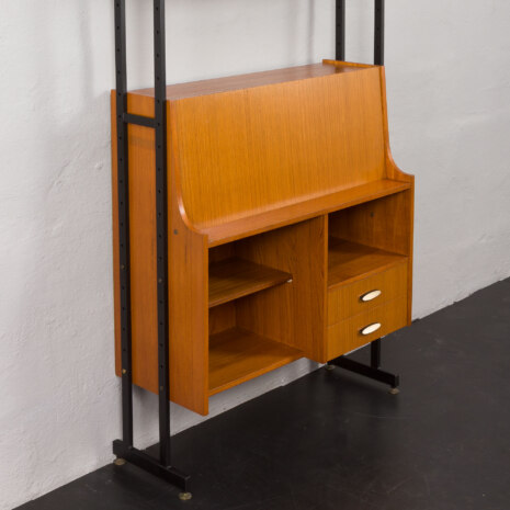 24070 Italian free standing one bay teak wall unit-14 24070 Italian free standing one bay teak wall unit-14