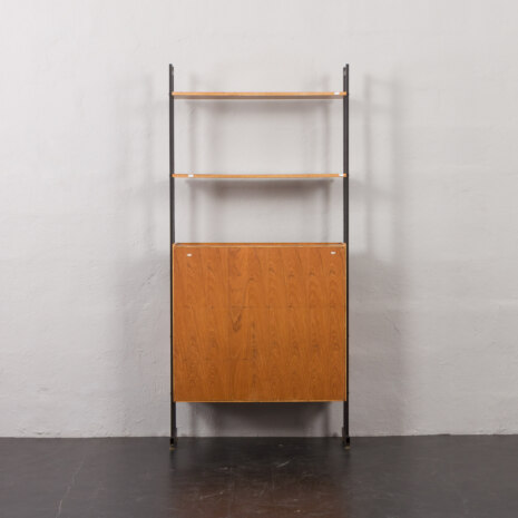 24070 Italian free standing one bay teak wall unit-17 24070 Italian free standing one bay teak wall unit-17