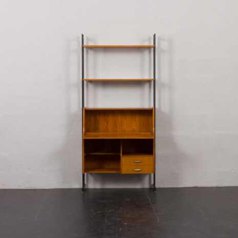 24070 Italian free standing one bay teak wall unit-6 24070 Italian free standing one bay teak wall unit-6