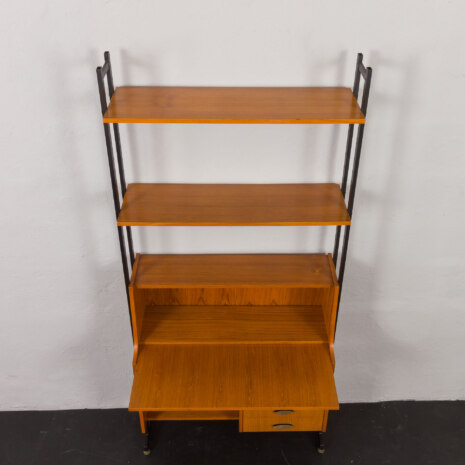 24070 Italian free standing one bay teak wall unit-8 24070 Italian free standing one bay teak wall unit-8