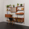 23375 Danish wall unit with vinyl records or magazines compartment, 1960s-2