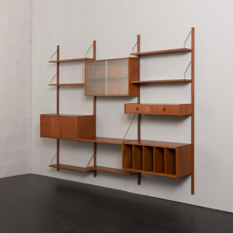 23375 Danish wall unit with vinyl records or magazines compartment, 1960s-3 23375 Danish wall unit with vinyl records or magazines compartment, 1960s-3