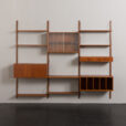 23375 Danish wall unit with vinyl records or magazines compartment, 1960s-8
