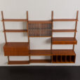 23375 Danish wall unit with vinyl records or magazines compartment, 1960s-9